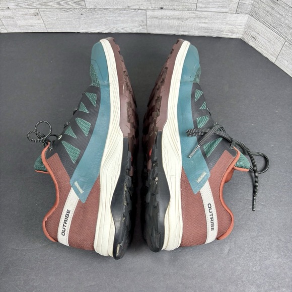 Salomon Outrise GTX Gore-Tex Hiking Sneakers Men's 13 Green Lace Up Low Top - Picture 7 of 13